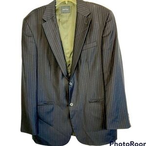 Nautica navy pinstriped suit coat